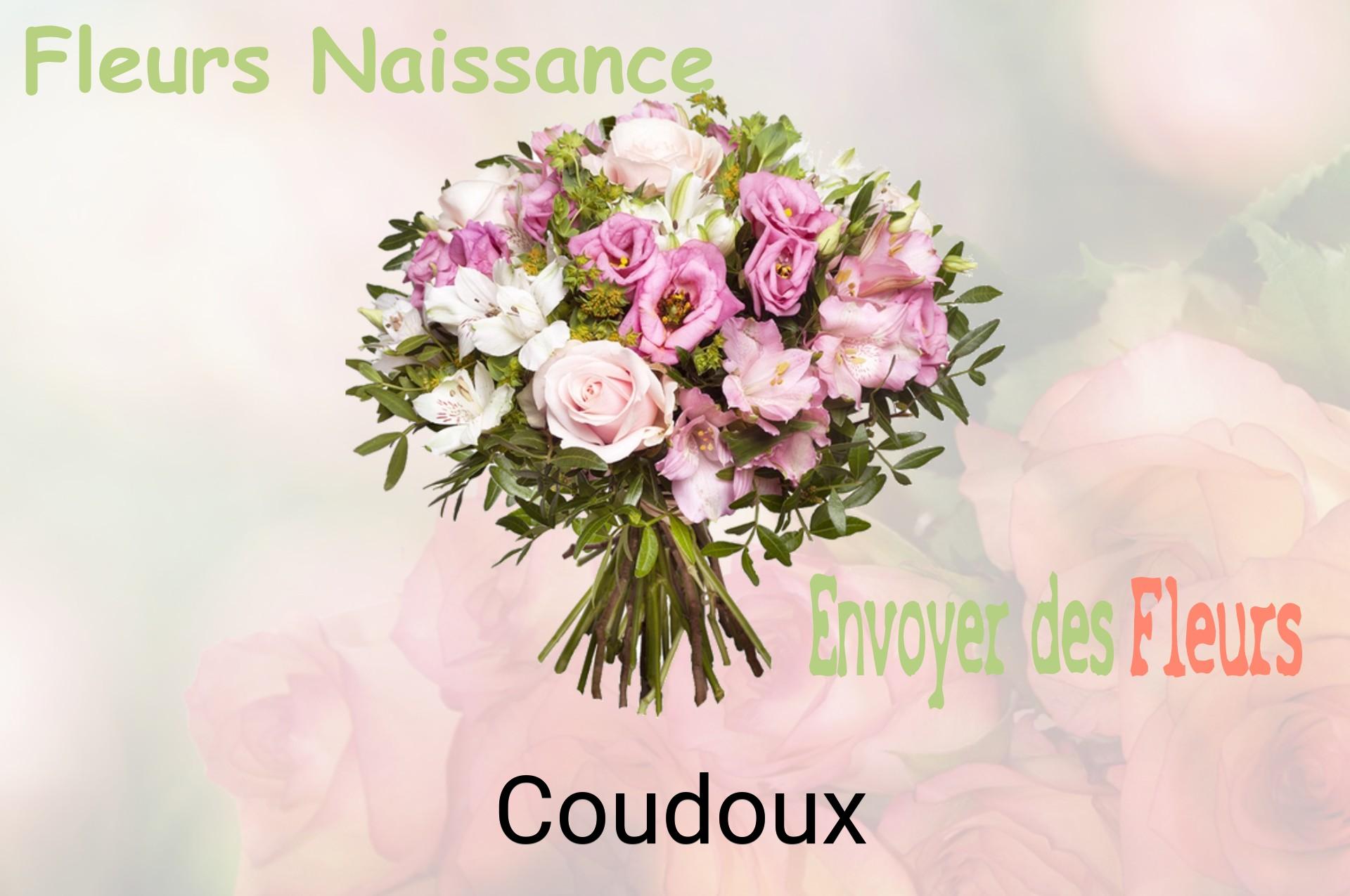 Bouquet de fleurs de naissance livré à Coudoux